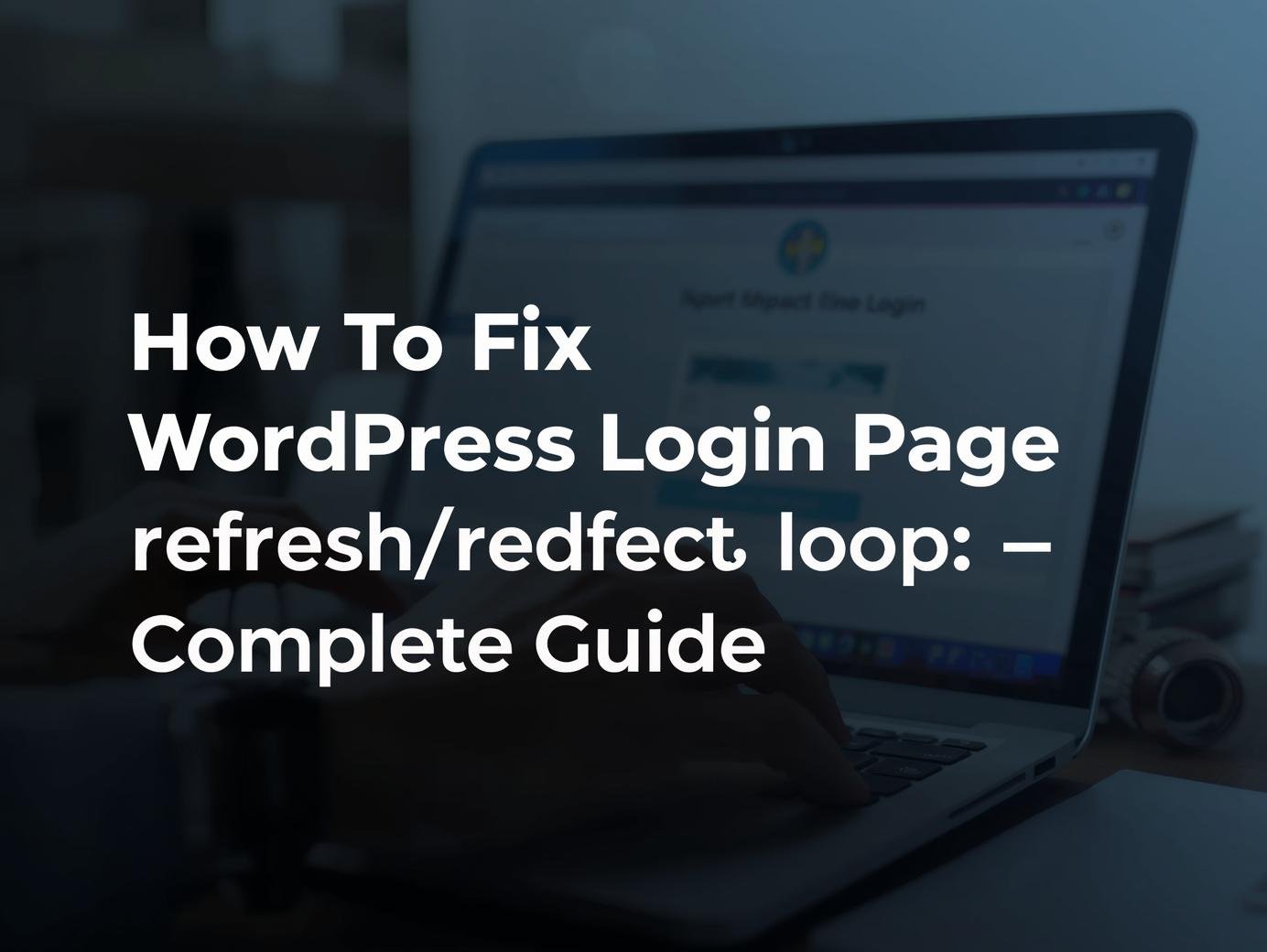 How To Fix WordPress Login Page Refresh/Redirect Loop – Complete Guide